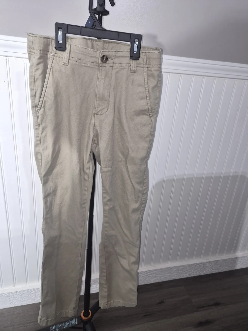 Boys Khaki Straight-Leg Pants